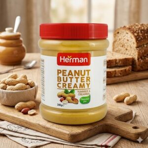 Home herman peanut butter creamy spread 340g