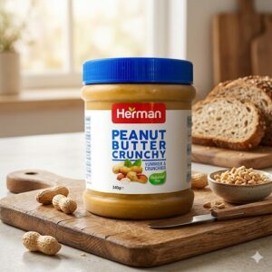 Home herman peanut butter crunchy 340g