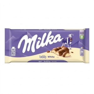 milka chocolate bar bubbly white 90g